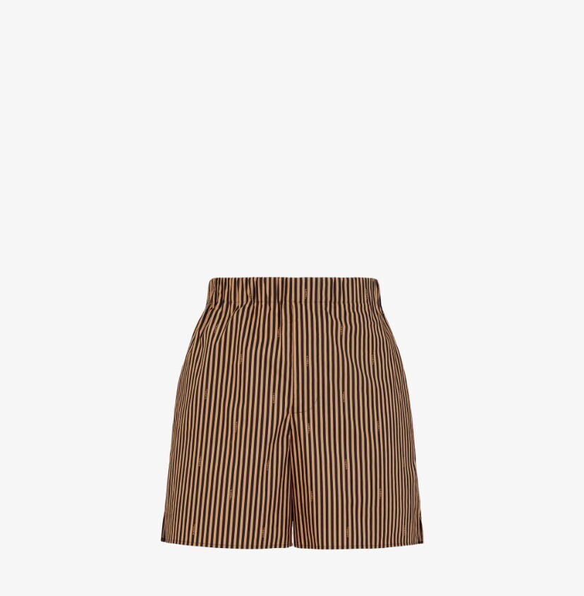FENDI バミューダパンツブラウンペカンポプリン ショートパンツ