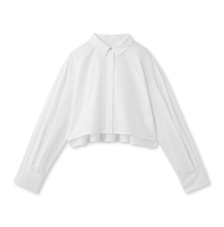 CELFORD バックフレアデザインクロップドシャツ