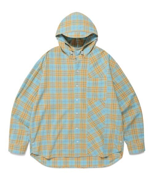 CAVISH CHECK SHIRT HOODIE
