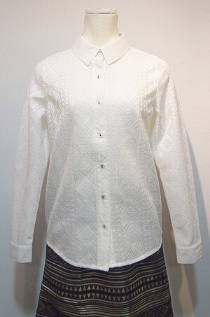 L'HOTEL 《SALE》ジャガードシンプルシャツ