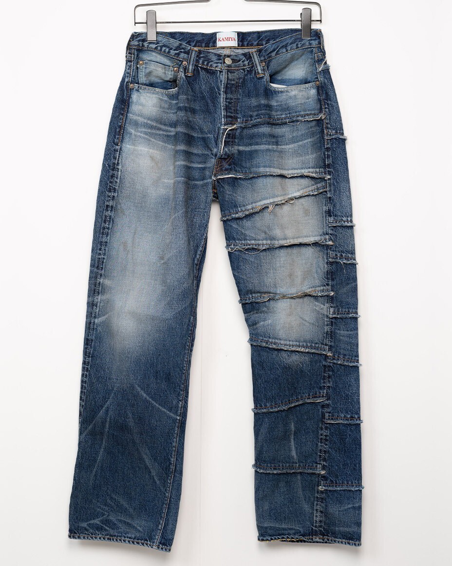 KAMIYA FULLCOUNT x KAMIYA Switching Denim Pants