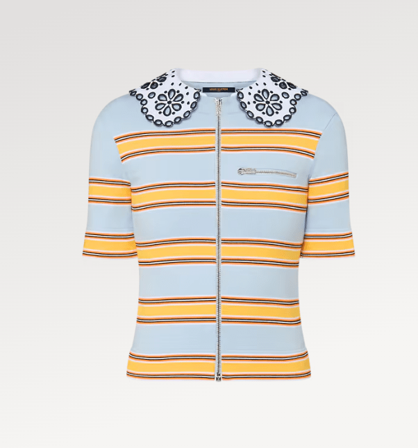 LOUIS VUITTON カラーディテールストライプニットトップ