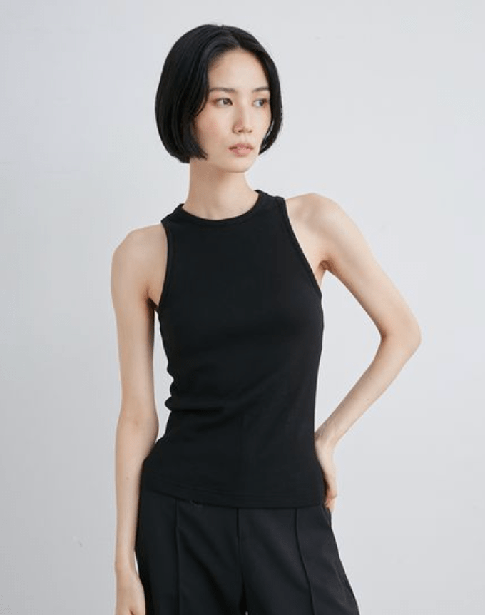MIESROHE カップ付きリブテレコＴＯＰＳ