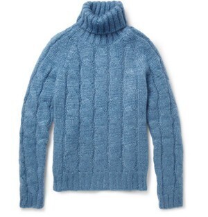 GUCCI Cable-Knit Mohair And Silk-Blend Rollneck Sweater