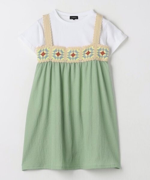 UNITED ARROWS green label relaxing TJ 楊柳キャミワンピース+Tシャツ セット