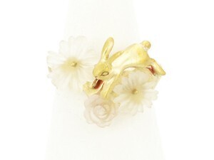 ichiya 花うさぎリング(大）