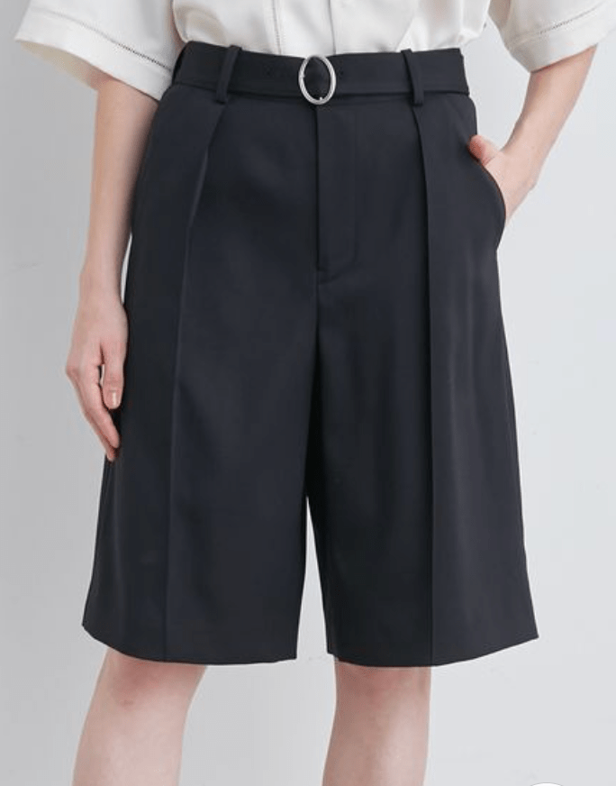 MIESROHE バックルデザインハーフパンツ
