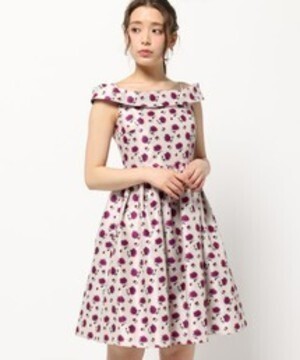 JILLSTUART グレイシーフラワーオフショルワンピース