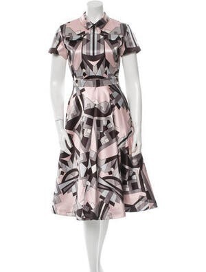 MSGM Patterned Midi Dress