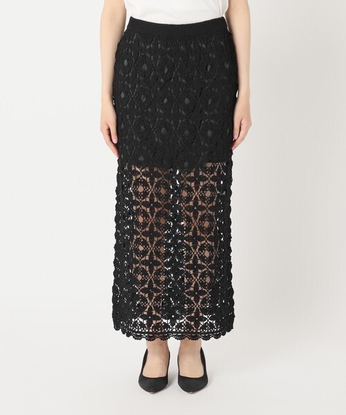 Spick & Span S.Shiori*S カギ針ニットスカート