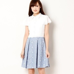 LAISSE PASSE ダンガリードッキングシャツワンピース
