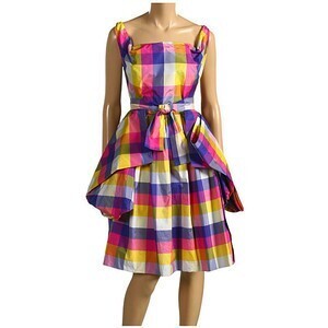 Vivienne Westwood Bale Sunday Dress (Checkered Pink/Yellow)