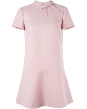 RED VALENTINO Bow Detail Shortsleeved Dress in Pink