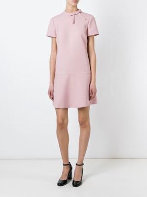 RED VALENTINO bow detail shortsleeved dress