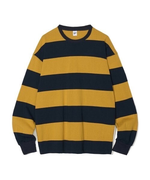 PARTIMENTO [Heavy weight] Bold Stripe Long Sleeve Mustard