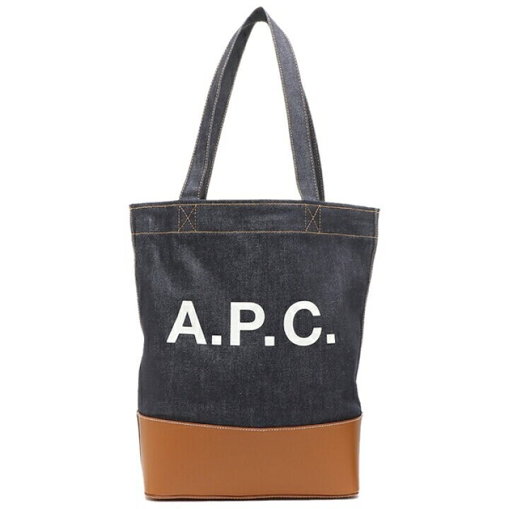 A.P.C. トートバッグ ネイビー ブラウン