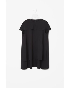 COS Top With Cape Detail in Black