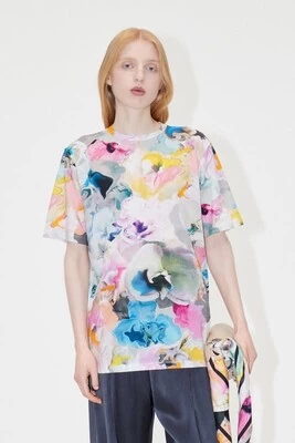 STINE GOYA 多色 花柄プリント 半袖Tシャツ 中条あやみCM着用