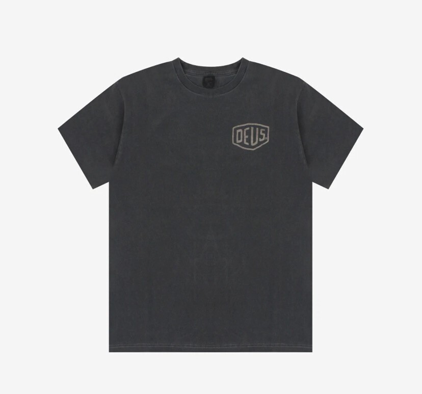 Deus Ex Machina Vintage Washed Seoul T-Shirt Charcoal Black