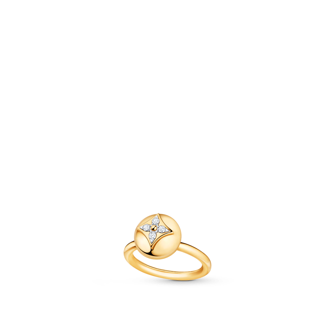 LOUIS VUITTON Color Blossom Ring, Yellow Gold, White Gold And Diamonds