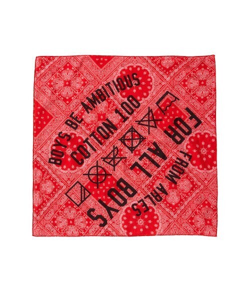 FROM ARLES Paisley Boy Scarf / RED