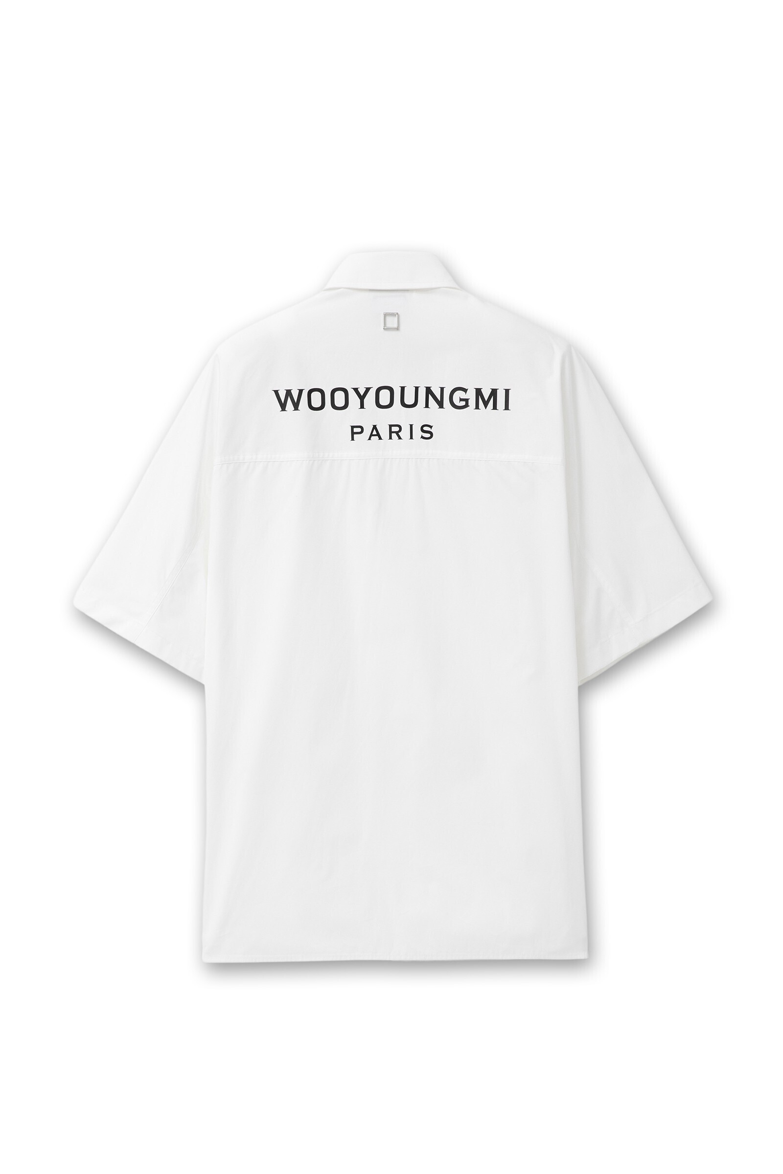 WOOYOUNGMI White Back Logo Short Sleeve Shirt
