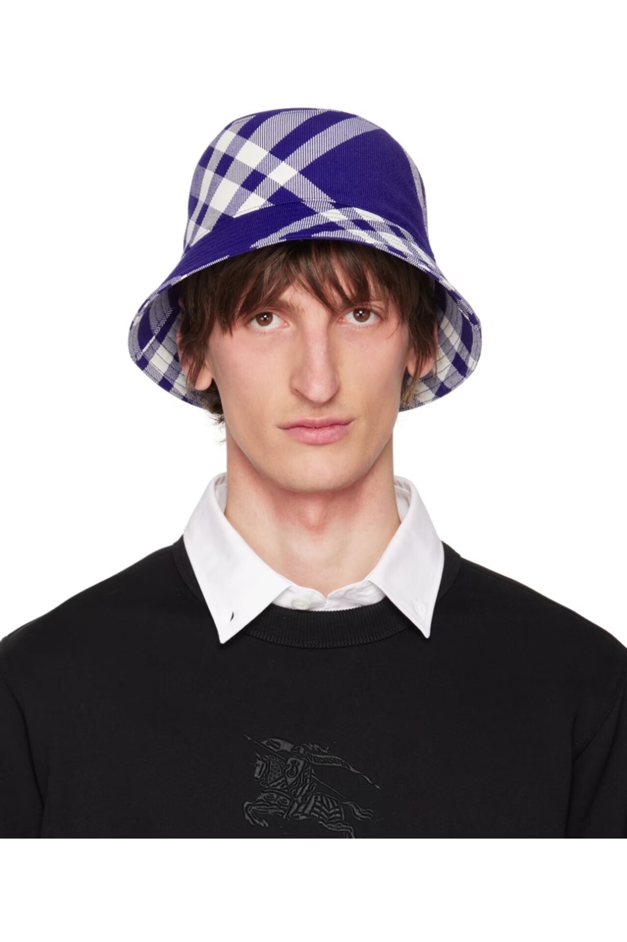 BURBERRY ブルー チェック バケットハット