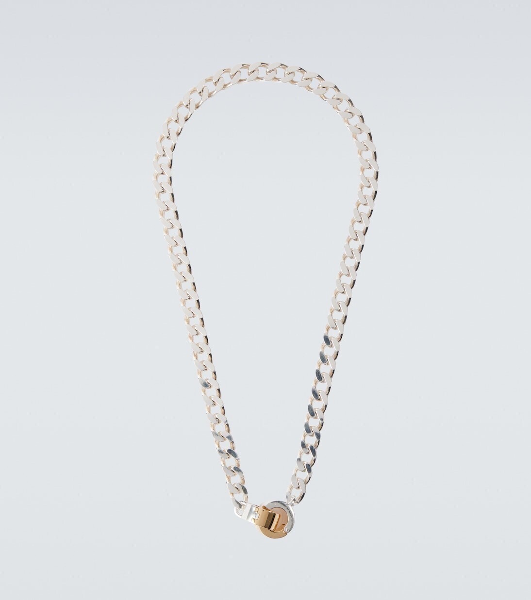 Bottega Veneta Sterling silver chain necklace