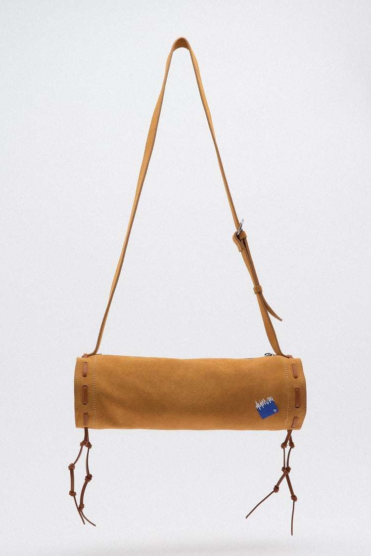ADERERROR 【Ader Error x Zara】Stitch Leather Crossbody Ba.g Ochre