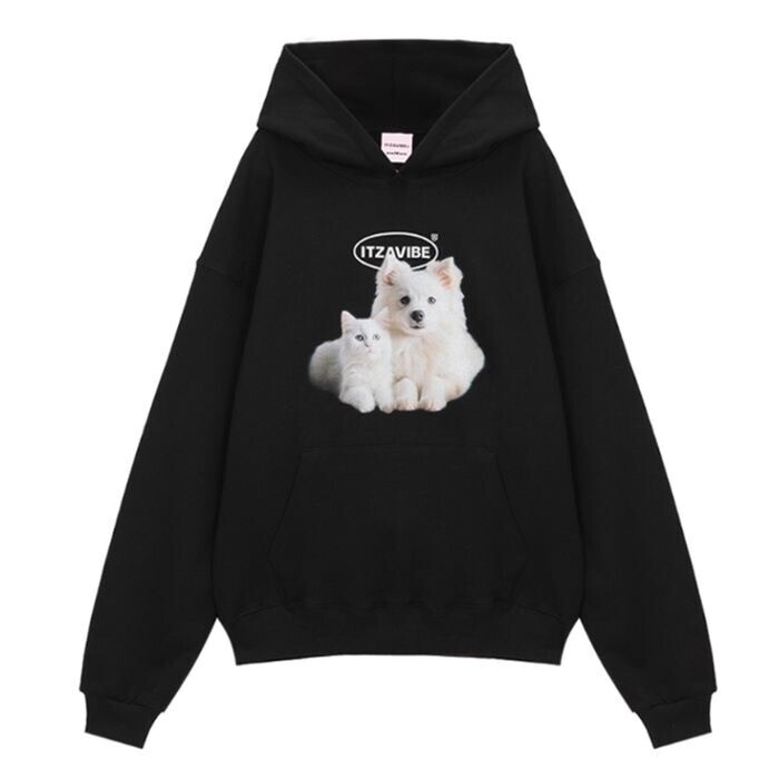 ITZAVIBE CAT&DOG FRIENDS HOODIE