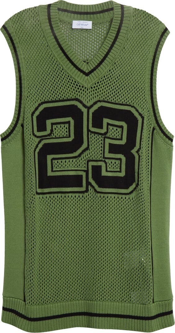 Off-White Varsity Net Openwork Sweater Tank