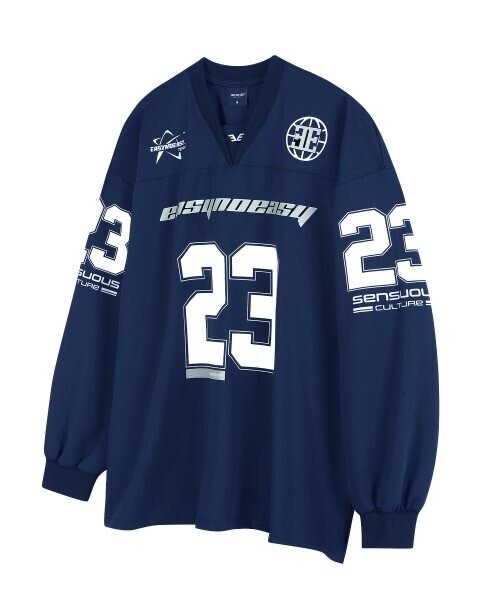 EASY NO EASY Long Sleeve Football Jersey