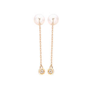 QIREINI 【118840010054】QIREINI/ H&Cダイヤモンドロングピアス