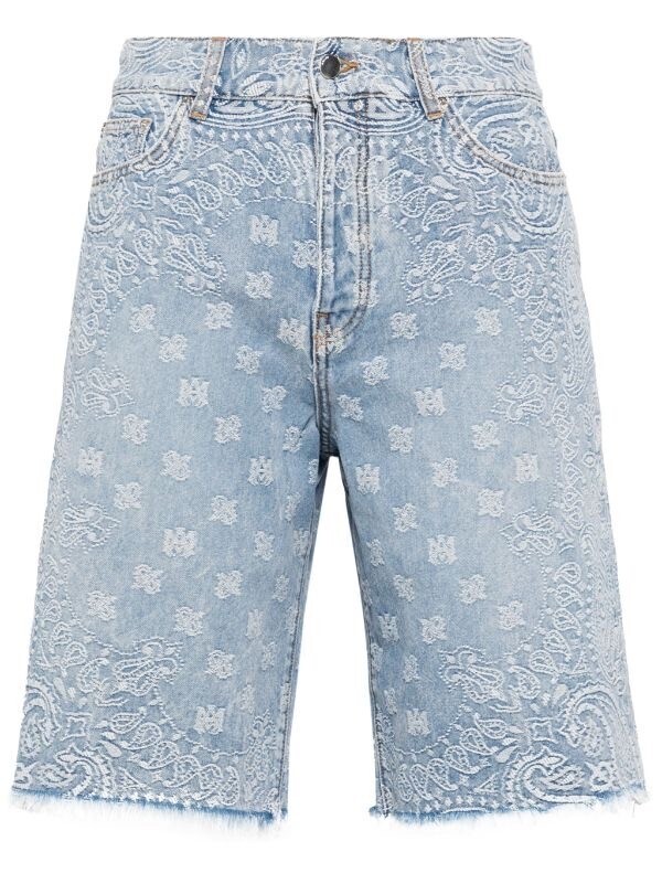 AMIRI バンダナジャカード デニムショーツ
