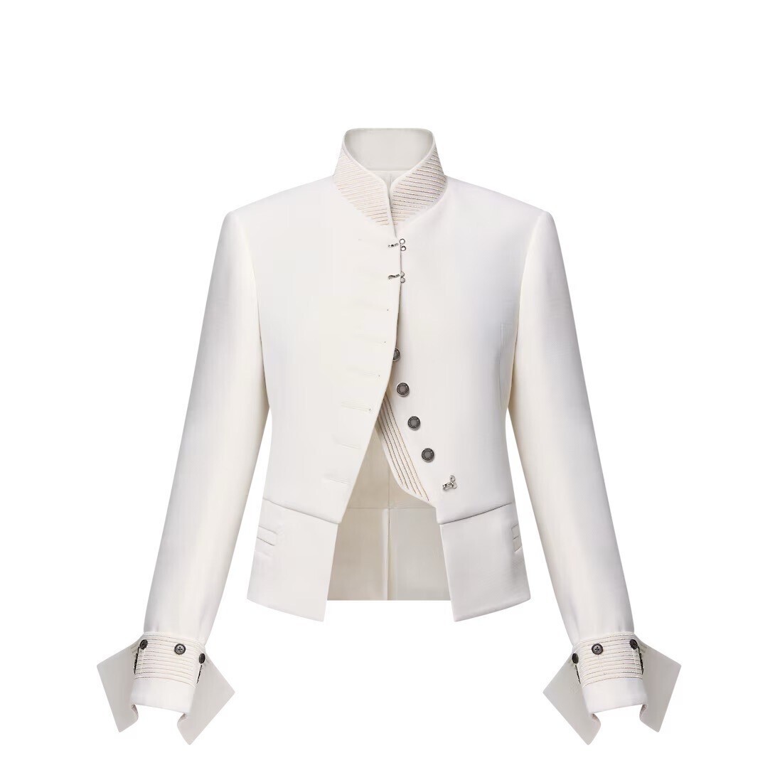 LOUIS VUITTON Wool Crepe Riding Jacket