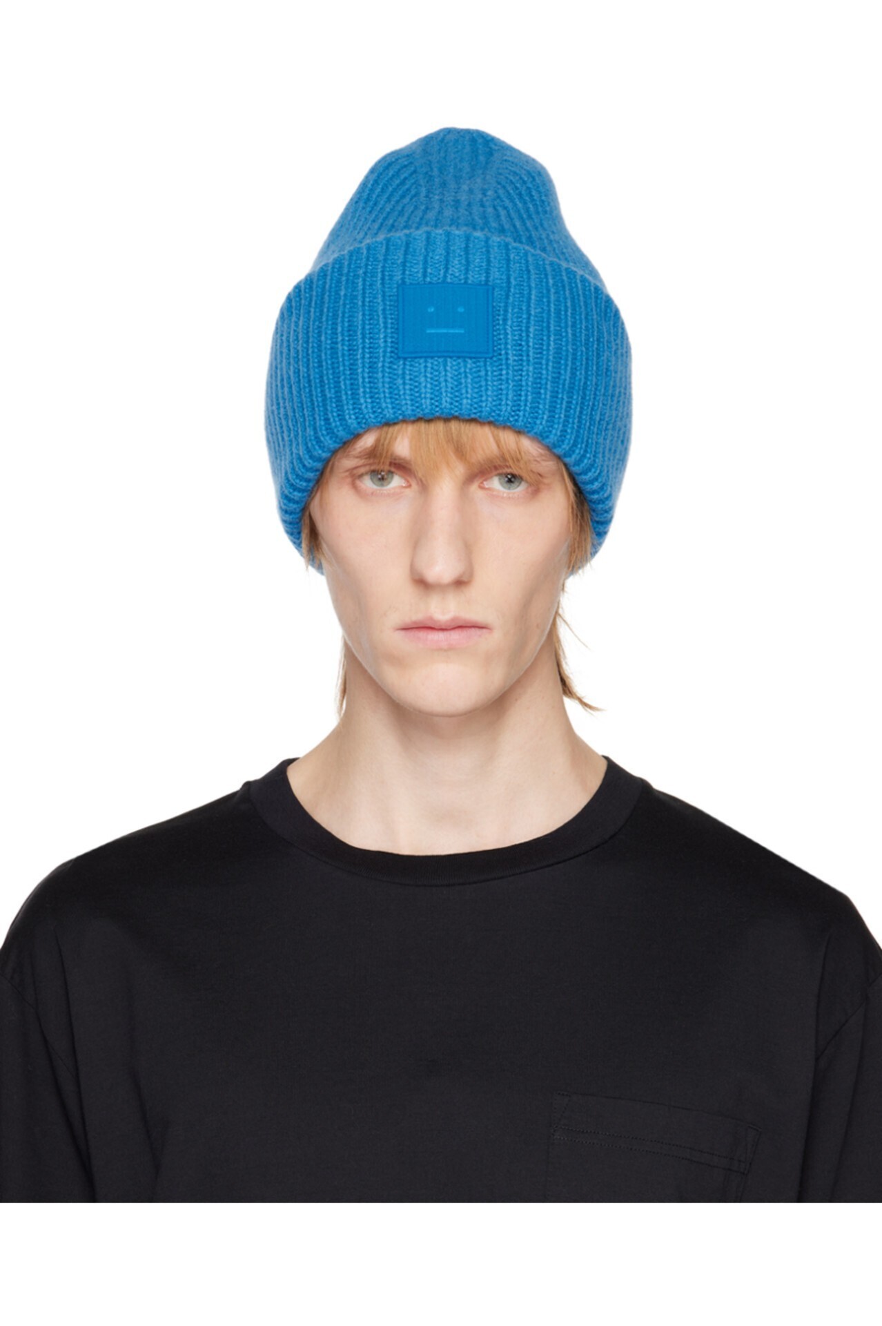 Acne Studios ブルー ロゴ ビーニー