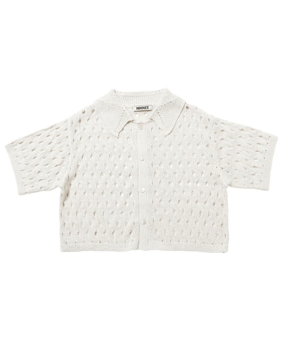 NKNIT wave pattern KNIT shirt