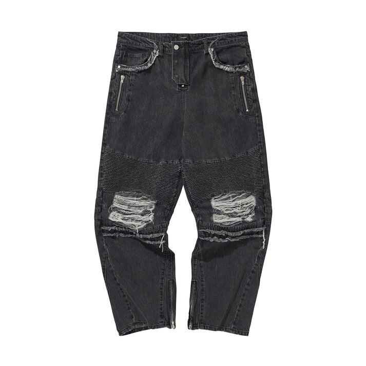 LIBERE DENIM BIKER BAGGY PANTS