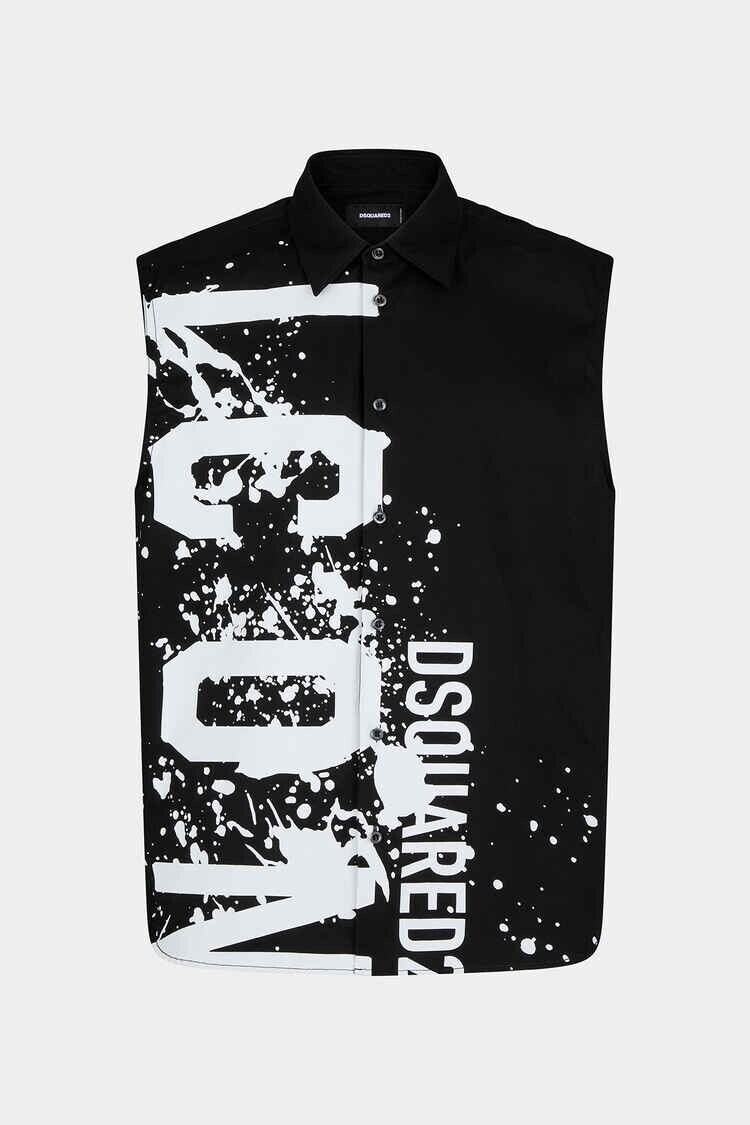 DSQUARED2 ICON SPLASH REGULAR SLEAVELESS SHIRT