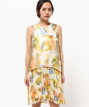 muller of yoshiokubo Splash two layer pleats dress