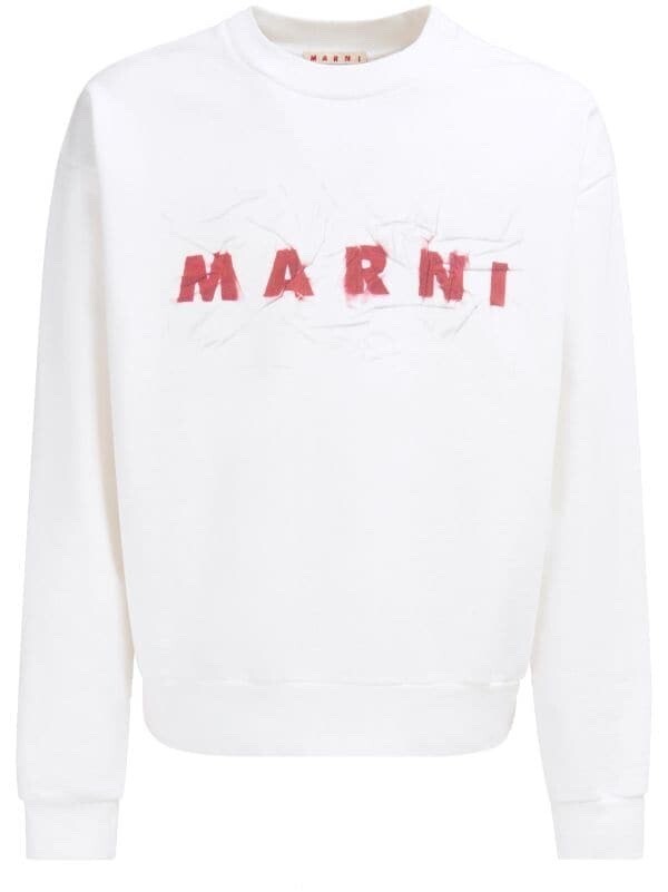 MARNI logo-print cotton sweatshirt