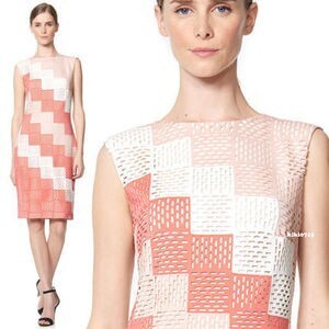 TADASHI SHOJI 刺し子パッチワーク風ワンピース