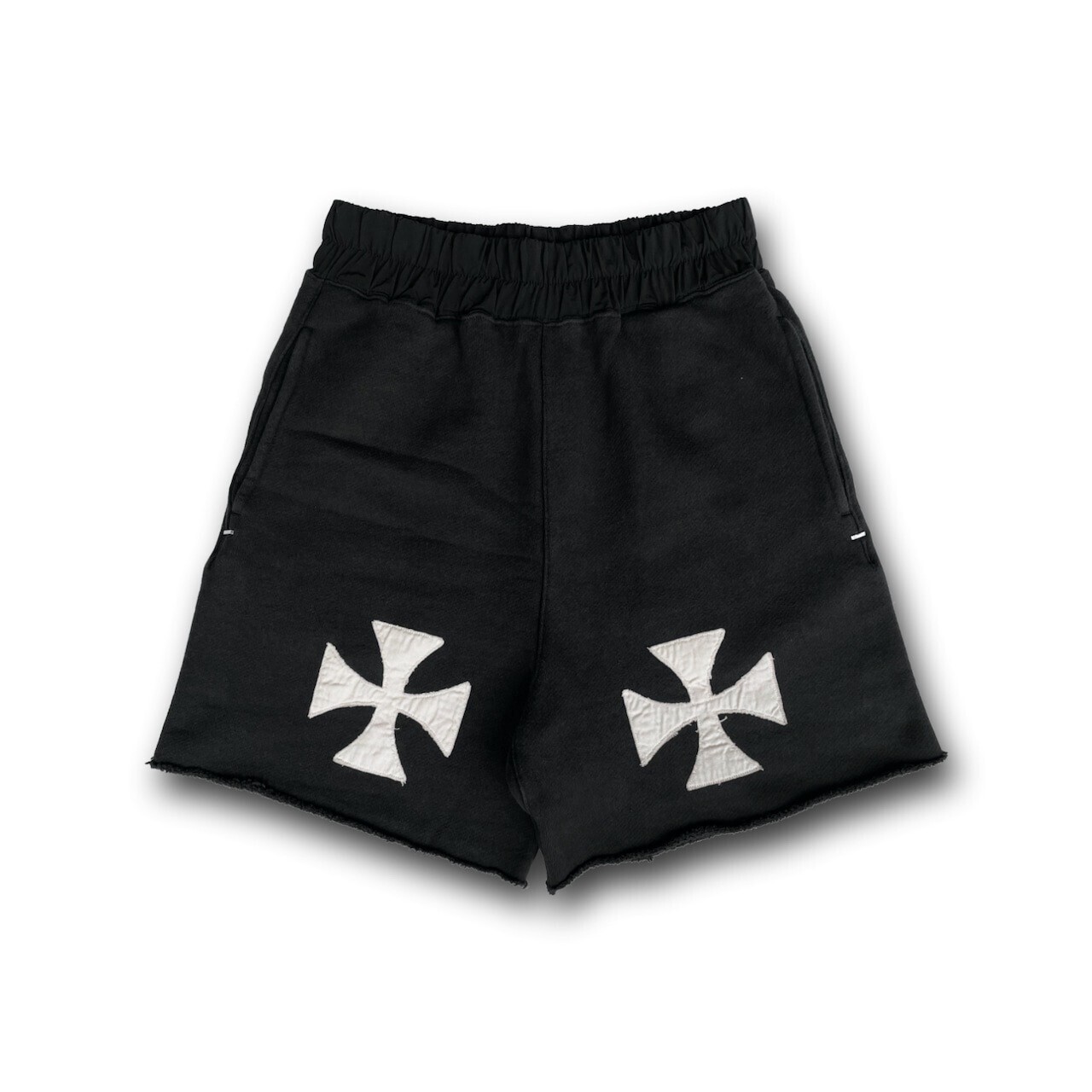 ASKYURSELF RAW CROSS FLEECE SHORTS