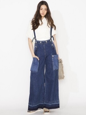 AULA AILA FRINGE DENIM PANTS