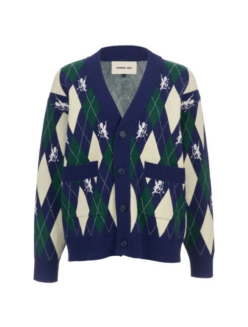 GENERAL IDEA Angel Argyle Cardigan