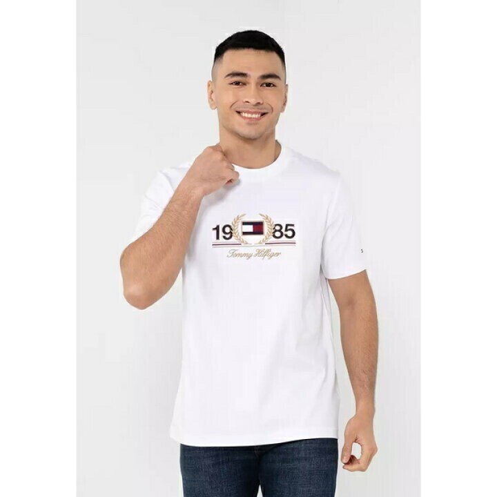 TOMMY HILFIGER Logo Embroidery Crew Neck T-Shirt