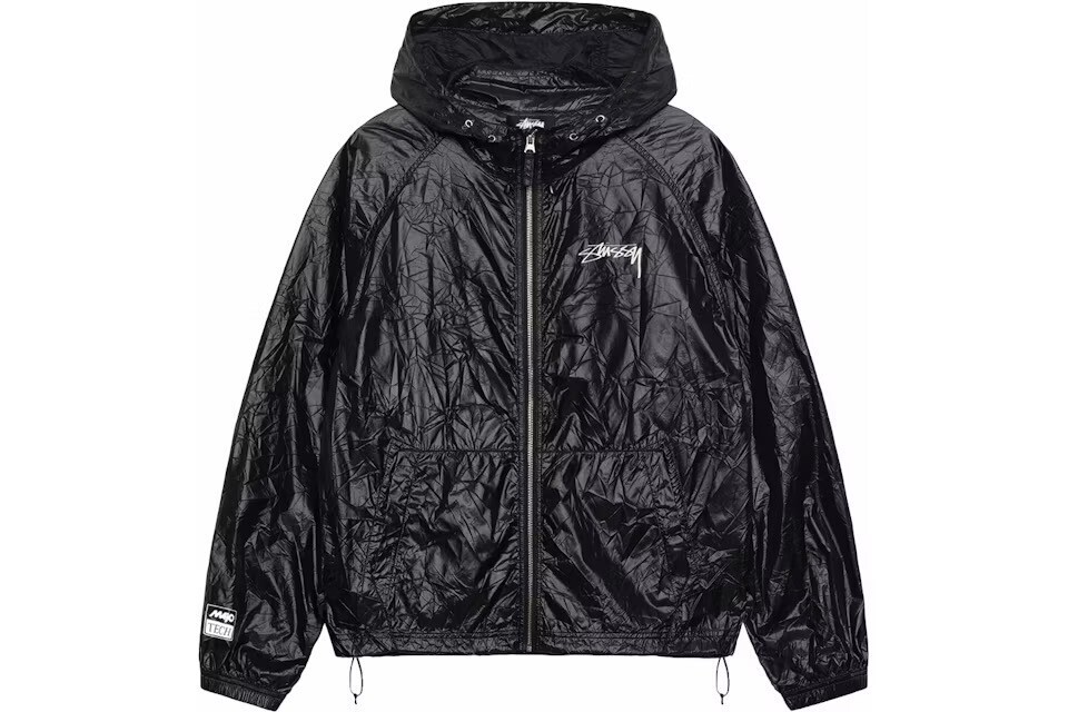 STUSSY Wrinkled Nylon Beach Shell Jacket