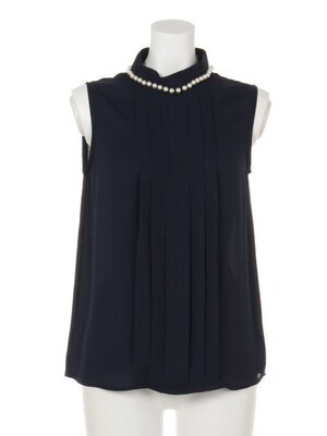 LADYMADE パール付きハイネックBL