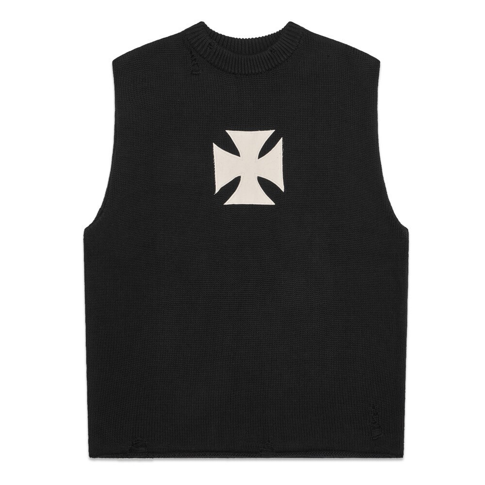 ASKYURSELF Raw Cross Knitted Tank