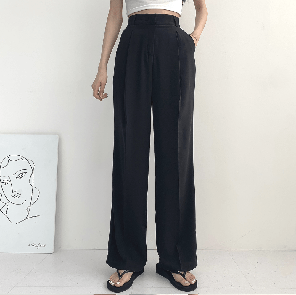 DHOLIC 3TYPEハイウエストスラックスパンツ・p392475